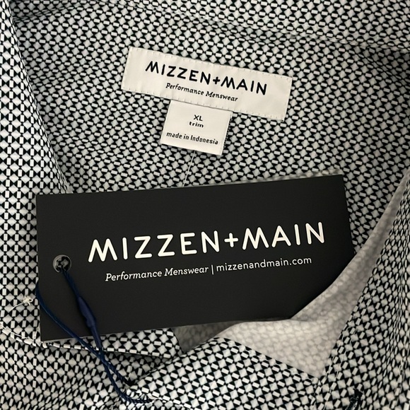 Mizzen + Main Leeward Shirt X-Large Trim Fit NWT Button Front Performance Print - Picture 3 of 9